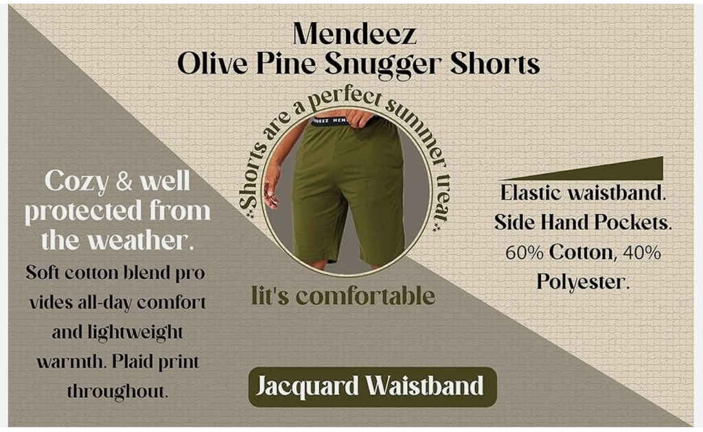 Mendeez Olive Pine Snugger Shorts