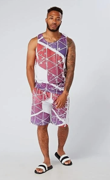 Men's Summer Shorts and Vest Set