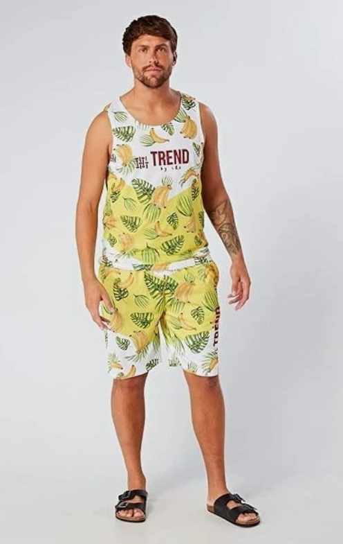 Men's Summer Shorts and Vest Set