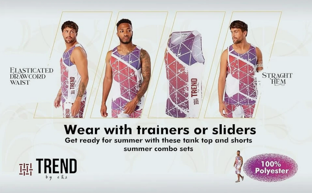 Men's Summer Shorts and Vest Set