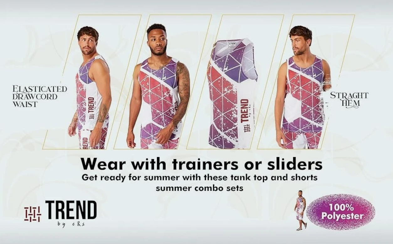 Men's Summer Shorts and Vest Set