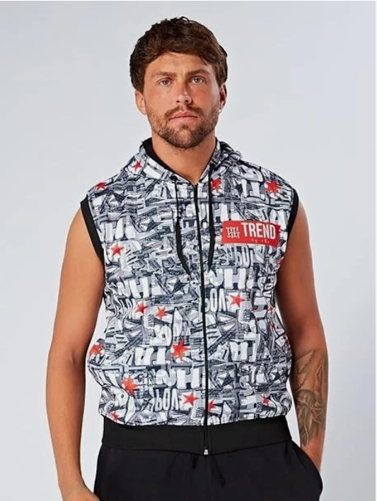 Trend by C & S Determined Sleeveless Zipper Hoodie