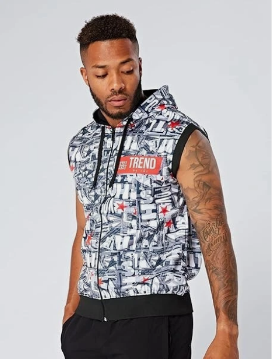Trend by C & S Determined Sleeveless Zipper Hoodie