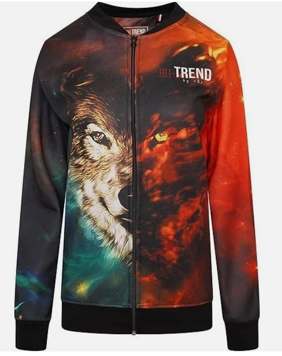 Wolf Spread Unisex Lightweight Fleece Style Jacket