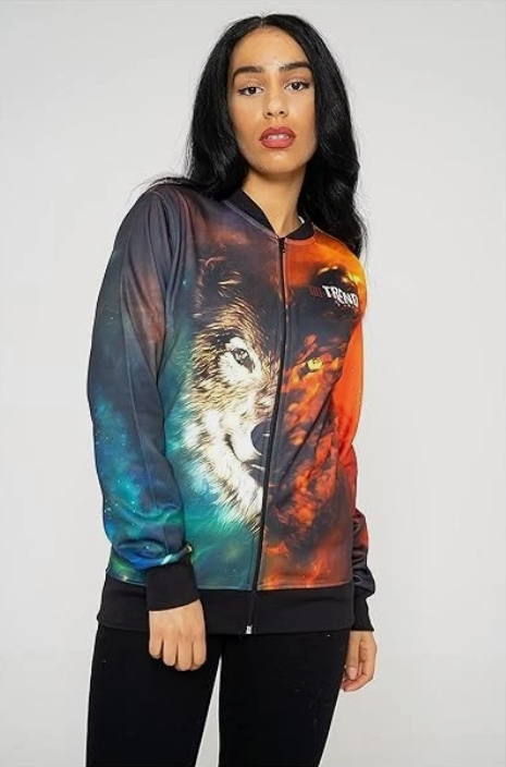 Wolf Spread Unisex Lightweight Fleece Style Jacket