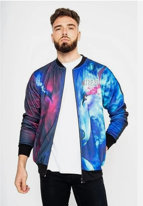 Trend by C & S Galaxy Wolf Unisex Lightweight Fleece Jacket