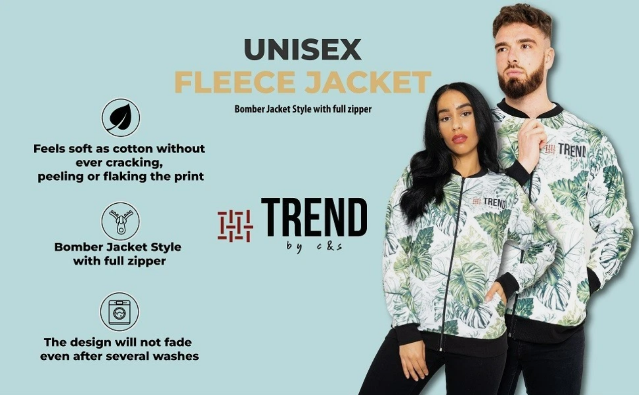 Trend by C & S Tropic Intensity Lightweight Unisex Fleece Style Jacket