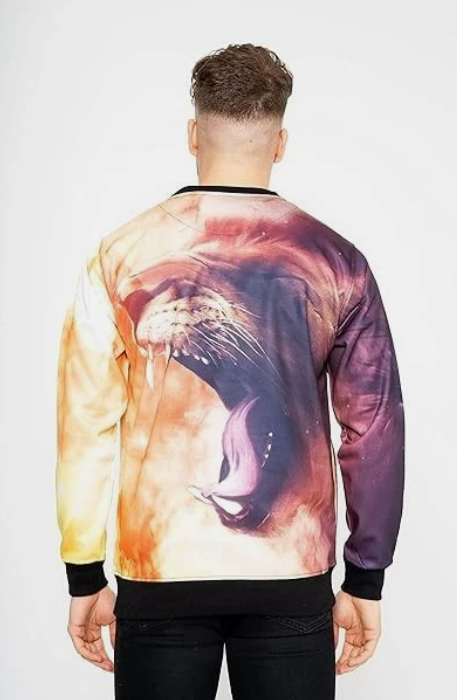 Trend by C & S Lion Spread Unisex Lightweight Fleece Style Jacket