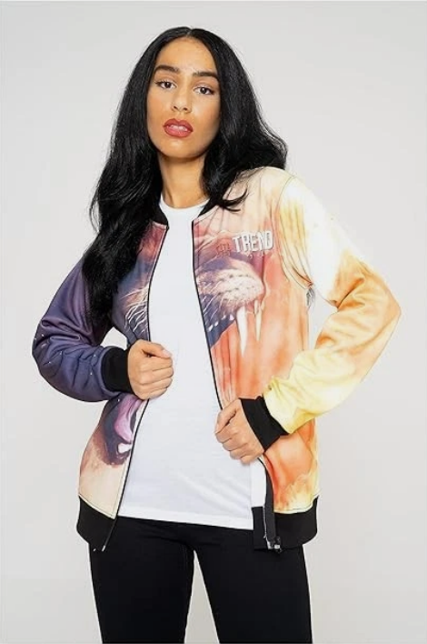 Trend by C & S Lion Spread Unisex Lightweight Fleece Style Jacket