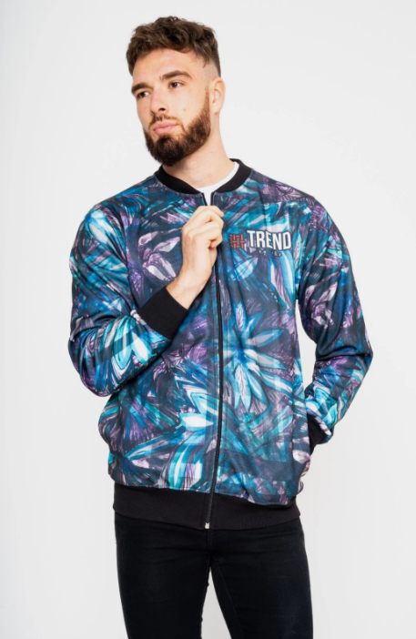 Trend by C & S Floral 1 Unisex Lightweight Fleece Style Jacket