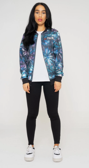 Trend by C & S Floral 1 Unisex Lightweight Fleece Style Jacket