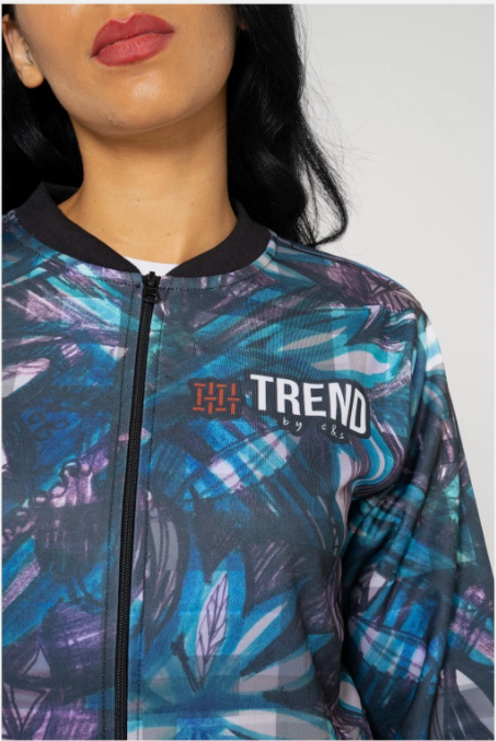 Trend by C & S Floral 1 Unisex Lightweight Fleece Style Jacket