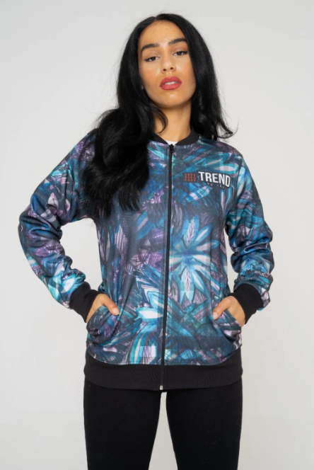 Trend by C & S Floral 1 Unisex Lightweight Fleece Style Jacket