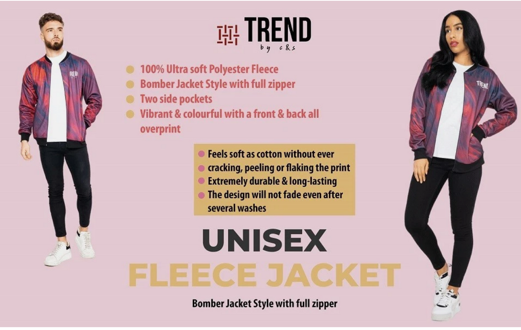 Trend by C & S Abstract R&B Lightweight Unisex Fleece Style Jacket