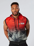 Trend by C & S Red Moon Sleeveless Zipper Hoodie